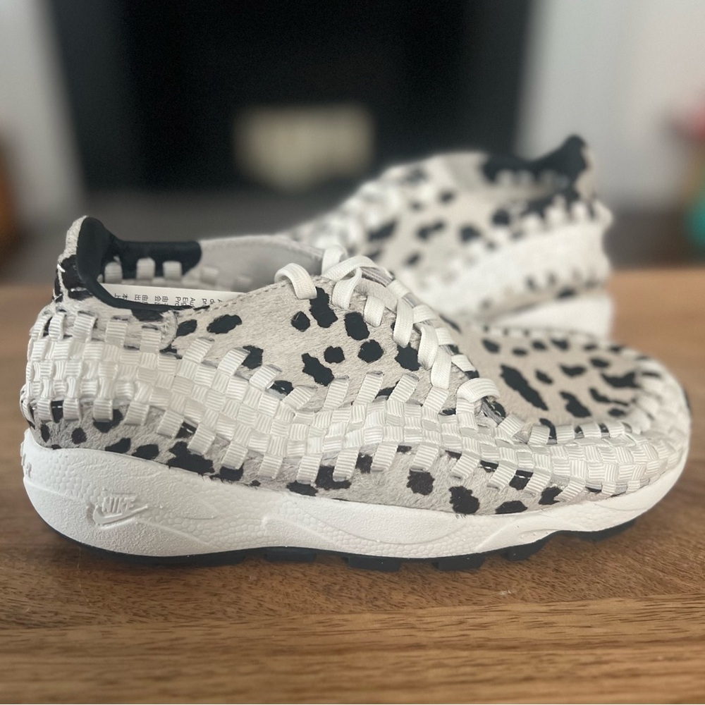 Women’s Size 6.5 - Nike Air Footscape Woven “Cow Print” - (FB1959-102)